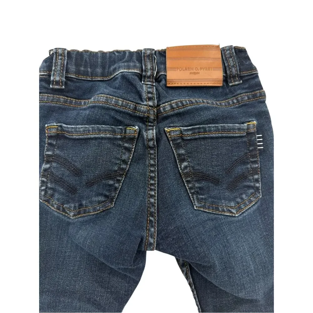 POLARN O. PYRET SWEDEN ROBIN DARK WASH JEANS TODDLER SIZE 1 - 1.5 YEARS